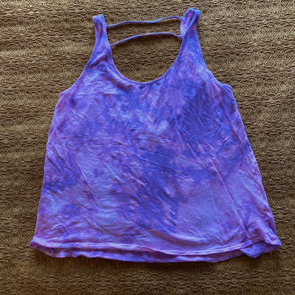 Prana cotton backless tank tie dyed